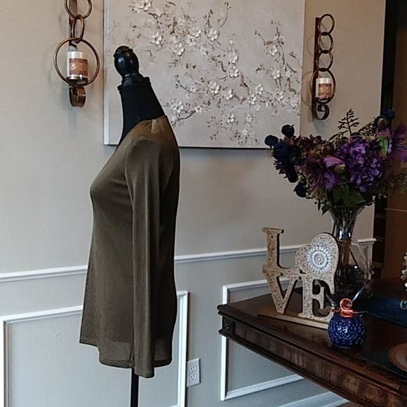 Zara Sparkly Long Sleeves V-Neck Top. Size M - Picture 7 of 17